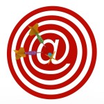 Dartboard "at" with dart