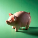 Close-up of a piggy bank